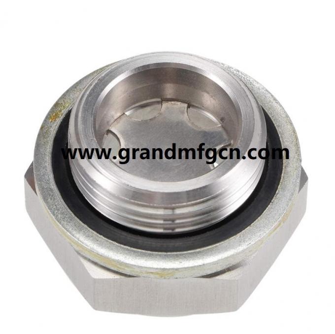 NPT 1/4 INCH food grade SS316 fluid level sight glass with big viewing